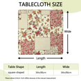 thumbnail image 2 of Pioneer Flower Floral Print Pattern Square Fitted Tablecloth with Elastic Edge,Square Table Cover,Washable Elastic Table Cover for Home Kitchen Party Decor 34"x34", 2 of 6