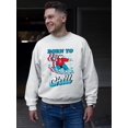 thumbnail image 2 of Born To Chill - Surfing Polar-Bear ICEE Graphic Men's Sweatshirt, 2 of 4