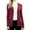 WINE, variant on Women Classic Thin Snap Button Front V-Neck Button Down Long Sleeve Ribbed Knit Cardigan
