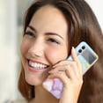 thumbnail image 6 of KIQ Marble Series Samsung Z Flip 3 5g Case Cute Glitter 2-Tone Drop Protection Phone Case For Samsung Galaxy Z Flip 3 Case (Marble Blue Purple), 6 of 8