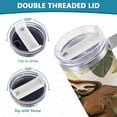thumbnail image 5 of SKYSONIC Stainless Steel Tumbler Car Handle Water Cup 40 oz Vacuum Insulated Tumbler with Straw for Car Travel Sport - Cute Sloth, 5 of 7