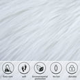thumbnail image 7 of Junovo Luxury Fluffy Area Rugs Areary Rug for Bedroom Shaggy Rugs Area Carpet for Living Room Bedroom,4'x6',White, 7 of 7