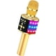 thumbnail image 2 of BONAOK Micrófono de karaoke inalámbrico Bluetooth con luces LED, micrófono portátil 4 en 1 con altavoz, reproductor de karaoke para cantar, juguetes de fiesta en casa, regalo de cumpleaños para niños,, 2 of 4