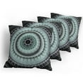thumbnail image 5 of Ambesonne Tribal Throw Pillow Cover 4 Pack, Vintage Mandala Circles, 24", Blue Black, 5 of 7