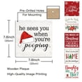 thumbnail image 6 of Uanit He Sees You When You're Pooping Sign, Funny Christmas Decorations,Christmas Bathroom Decorations, Bathroom Christmas Decorations,Christmas Sign,Christmas Table Decor for Guest Bathroom Toilet, 6 of 6