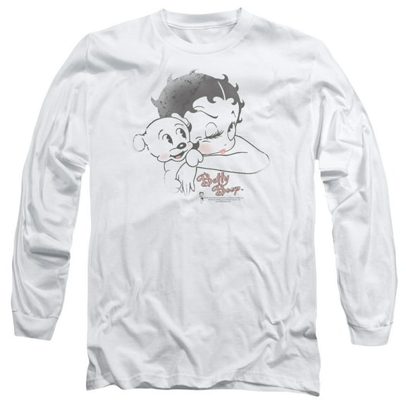 Betty Boop Vintage Wink Long Sleeve T-Shirt Adult 18/1 White