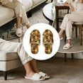thumbnail image 7 of FUIALDOLG Thanksgiving Pattern Print Open Toe House Slippers for Women Men Soft Cotton Indoor Shoes Memory Foam Slip On Bedroom Slippers, Size 4.5-5.5, 7 of 7
