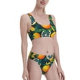 thumbnail image 2 of Vsdgher Womens High Waisted Bikini Sets Two Piece Swimsuit Fresh Orange Print Tummy Control Bathing Suit-Medium, 2 of 8
