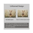 thumbnail image 2 of WFSposter Cute Shy Bunny Rabbit Animal Print Portrait Framed Canvas Wall Art,18x24 Natural Whimsical Baby Animal Art for Home Decoration, 2 of 7