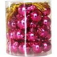 thumbnail image 1 of 48 bolas de adorno irrompibles XINYU para árbol de Navidad con lazo rosa roja, 1 of 4