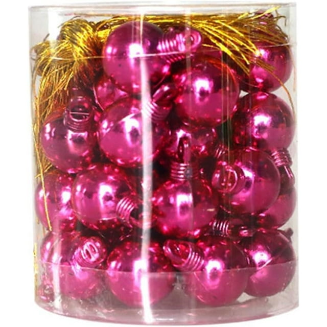 48 bolas de adorno irrompibles XINYU para árbol de Navidad con lazo rosa roja