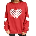 thumbnail image 5 of Valentines Day Long Sleeve Shirts for Women Cute Love Heart Print Graphic Crewneck Pullover Tops Holiday Outfits Sweatshirts, 5 of 9