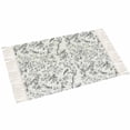 thumbnail image 2 of Flower Bird Bath Rug 2x3ft Woven Bathroom Entryway Runner Rug,Grey Elegant Floral Spring Plant Watercolor Washable Living Room Hallway Bedroom Kitchen Carpet with Tassels,Indoor Outdoor Doormat, 2 of 5