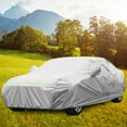 thumbnail image 1 of PENGXIANG Housse de Voiture Imperméable Coupe-Vent Anti-Poussière Housses Extérieures Complètes Résistantes aux Déchirures Housse Auto Bande Réfléchissante de Nuit Protection UV Argent Housse de Voiture Accessoires Auto 194.9 x 74.8 x 59., 1 of 11