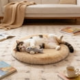 thumbnail image 6 of Plush Cat Dog Cushion, Round Pet Warm Mat, Soft and Comfortable Sleeping Cushion for Living Room, 20in, 6 of 6