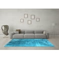 thumbnail image 3 of Ahgly Company Indoor Rectangle Oriental Light Blue Industrial Area Rugs, 2' x 4', 3 of 4