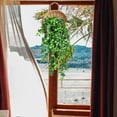 thumbnail image 6 of Miyuadkai Plant Pots Clearance Wall Fence Hanging Planter Handmade Rattan Basket Hand Made Wicker Rattan Flower Basket Flower Pots Hanger Garden Decoration Watering Hanging Baskets Home Decor Grey, 6 of 6