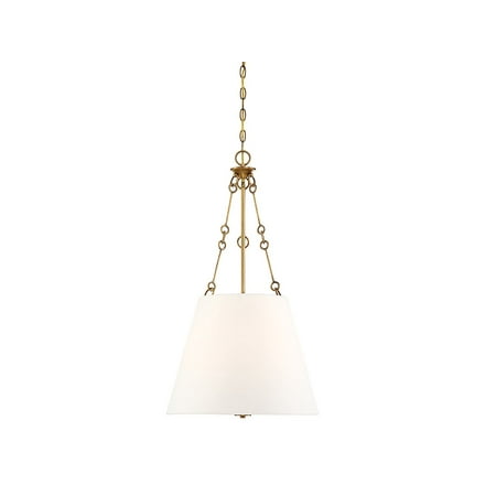 

Pendants 4 Light With Warm Brass Finished Metal/Fabric C Bulb 18 inch 240 Watts