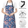 thumbnail image 6 of Lsque Rose Flowers Waterproof Apron Chef Aprons for Men Heavy Duty Chemical Work Apron Extra Long Grilling Aprons with Adjustable Bib Apron, 6 of 9