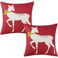 thumbnail image 1 of Haperlare 2 Pcs Christmas Pillow Covers 18"x18" Indoor Decorative Throw Pillows for Bed Room Living Room Sofa Couch, Red, 1 of 5