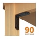 thumbnail image 4 of 20pcs L Bracket Corner Bracket, Steel L Brackets For Shelves, Metal Corner Brace For Wood Furniture, 4 of 5