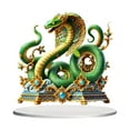 thumbnail image 2 of Decoración de mesa acrílica con forma de serpiente para el año 2025, temática bohemia., 2 of 7