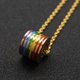 thumbnail image 5 of 2 piezas de material acero inoxidable de moda iris Gay Collar colgante, 5 of 9
