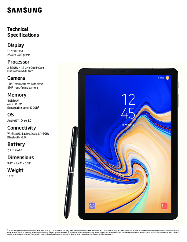 SAMSUNG Galaxy Tab S4 10.5" 256GB WiFi Tablet with S Pen, Gray - SM-T830NZALXAR - image 3 of 18