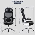 thumbnail image 3 of PayLessHere Ergonomic Office Chair, Lumbar Support, Swivel Rolling for Women, Men(Black), 3 of 7