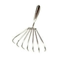 thumbnail image 1 of S SERENABLE Râteau à Griffes en Acier Inoxydable Râteau à Main pour Desserrer Accessoires de Plage Clamming 7 Dents 5cm, 1 of 9