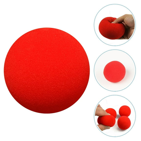 BESTYASH 12Pcs Red Sponge Balls Magician Supply Entertainment Performance Events