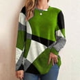 thumbnail image 2 of gakvbuo Plus Size Pullover Sweaters For Women Long Sleeve Sweatshirts Fall Tunic Tops Women's Casual Round Neck Long Sleeve Printed Loose Shirt Blouse Tops, 2 of 9
