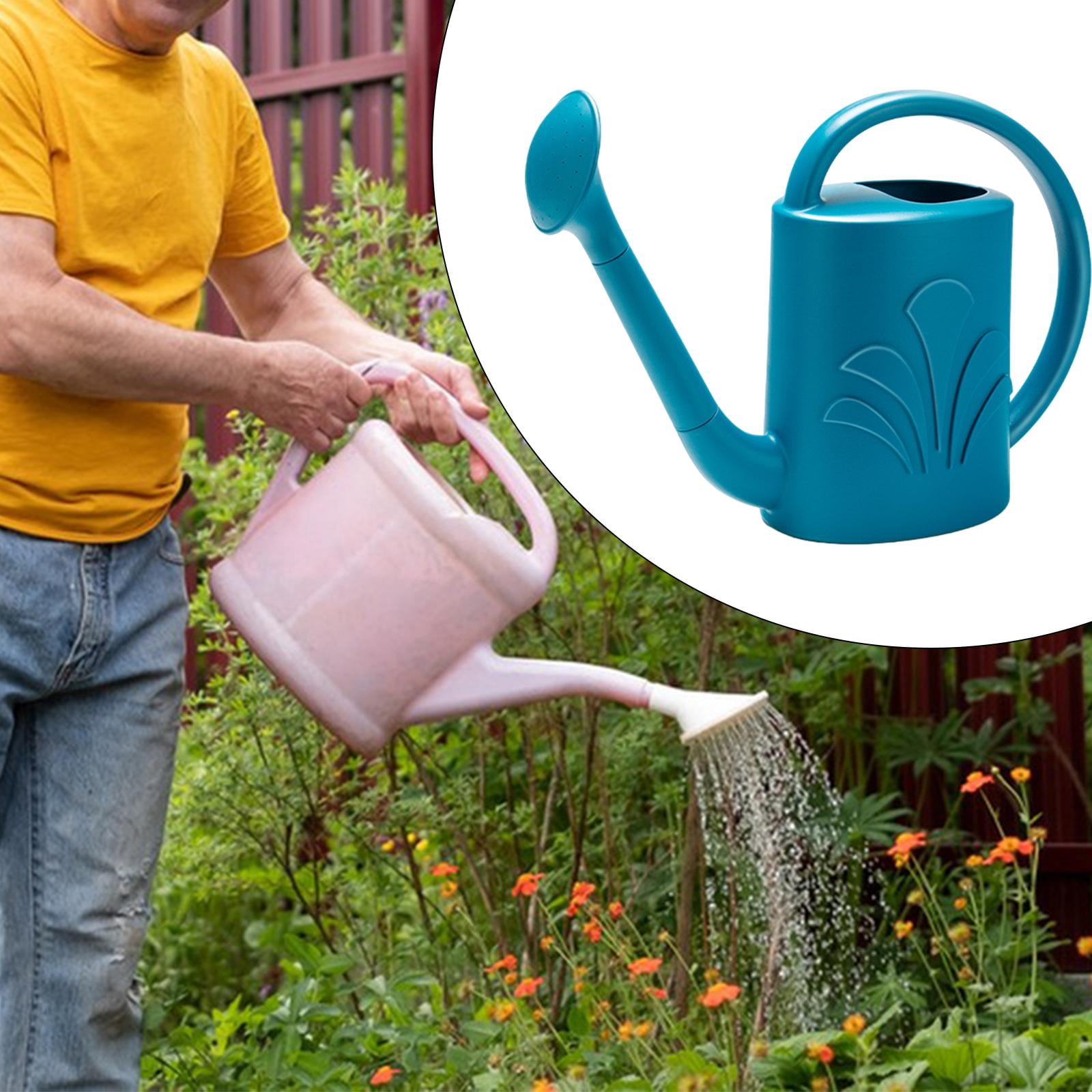 SunniMix 4L Garden Watering Can Backyard with Sprinkler Head Watering Pot Blue