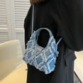 thumbnail image 6 of Jiibva Small Crossbody Shoulder Bag for Women Vintage Fashion Jean Denim Purse Mini Handbags Female Elegant Tassel Shoulder Bag, 6 of 7
