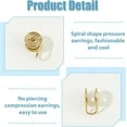 thumbnail image 4 of Pressure Earrings for Keloids Rose Gold Spiral Non-Pierced Earrings 304 Stainless Steel Clip Earrings Compression Earrings Adjustable Keloid Earrings for Women Men Ladies, 4 of 8
