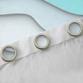 thumbnail image 4 of jejeloiu Abstract Geometric Stripes Blackout Curtains Set of 2 (52x84 Each),Waves Stripes Lines Window Curtains,White Brown Blue Curtains and Drapes For Adults,Luxury Bedroom Decor, 4 of 6