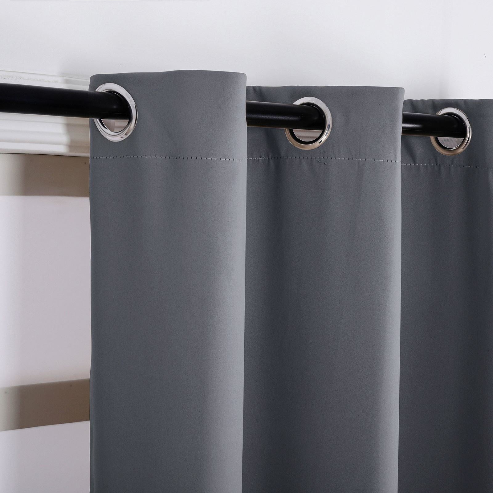 2X Curtains Darkening Thermal Insulated Curtain Panels for Living Room Blue Color Shower Curtain Set Bath Partition Curtain No Drilling Curtain