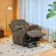 FLEXISPOT Power Lift Recliner Chair for Elderly with Massage and Heat Electric Lift Reclining Chair w/Cup Holders, Massage Recliner Sofa Chair for Living Room,Khaki Corduroy