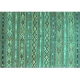 thumbnail image 1 of Ahgly Company Indoor Rectangle Oriental Turquoise Blue Traditional Area Rugs, 2' x 4', 1 of 4