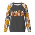 thumbnail image 4 of SDNall Hauts à Manches Longues pour Femmes, Imprimé, Col Rond, Manches Raglan, Chandail, 4 of 9