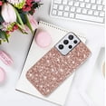 thumbnail image 2 of Compatible with Samsung S21 Ultra Case Glitter Shockproof, for Samsung Galaxy S21 Ultra Phone Case Bling Sparkly Soft TPU and PC Silicone Shiny Girl Women Thin Protective Cover (Rose Gold), 2 of 14