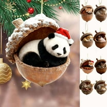DAMAI 26 Pcs Forest Animal Acorn Ornaments - 2026 New Cozy Forest Christmas Ornaments, Pine Cone Animals Decoration for Christmas Tree, Acrylic Acorns Hanging Ornament Home Party Décor