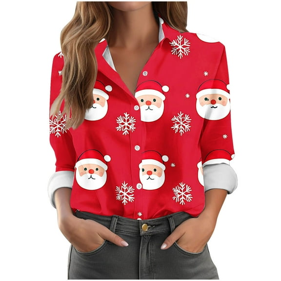 Winter Saving Talove Long Sleeve Shirts for Women Funny Graphic Sweatshirt Women Fall Clothes Ladies Tops Under $10 Womens Tops Long Sleeve Dressy Christmas Shirts