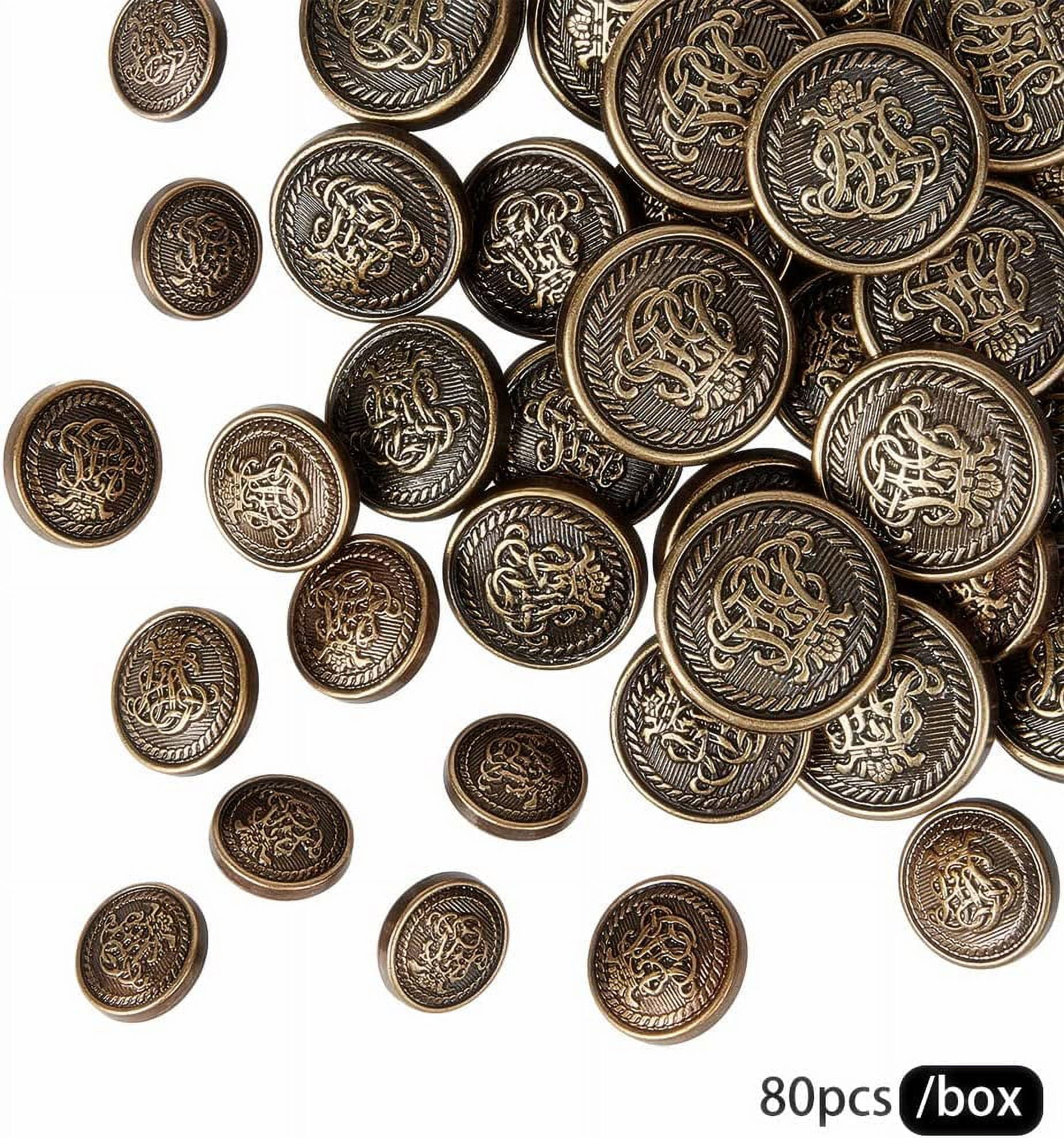 Wholesale OLYCRAFT 50Pcs Metal Blazer Buttons Vintage Shank Buttons Half  Round Shaped 4-Hole Metal Button Set 15mm 18mm 20mm 22mm 24mm for Blazer  Suits Coats Uniform and Jacket - Antique Bronze 
