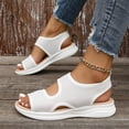thumbnail image 6 of Domuza Women’s Ultra-Breathable Mesh Sport Sandals, Open Toe Lightweight Slip-On Walking Shoes with Comfortable Cushioned Sole for Summer and Travel White 8.5（EU-41）, 6 of 8