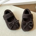 thumbnail image 6 of MAIHAN-KKids Cute Bow Cotton Shoes 1-6 Years,Girls Lightweight Comfortable Slippers, Autumn Winter Non- Casual Footwear(Brown,11), 6 of 6