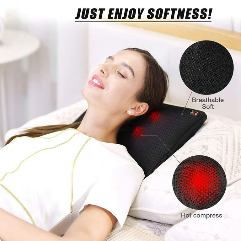 Costway Shiatsu Shoulder Neck Back Massage Pillow W/Heat Deep