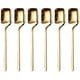 thumbnail image 1 of Cuchara de café, cuchara para espresso de 5,6 pulgadas, cuchara pequeña de acero inoxidable, cuchara dorada para espresso, mini cucharas para degustación, azúcar, té, helado, paquete de 6, 1 of 4