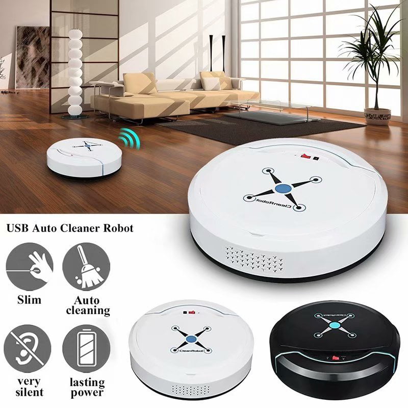 Intelligent Sweeping Robot Vacuum Cleaner Floor Auto Suction Sweeper White 