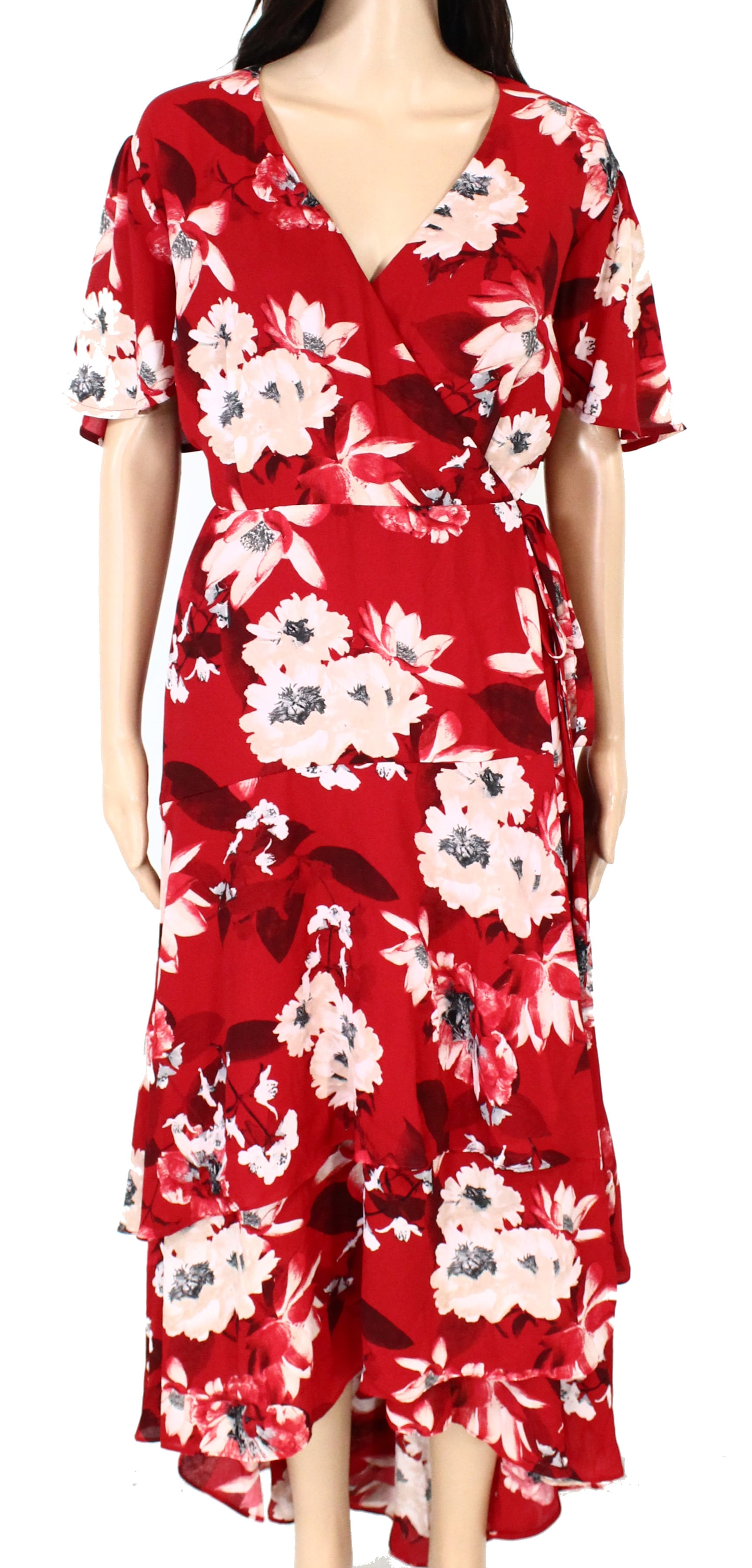 flutter sleeve wrap dress flutter sleeve wrap dress
